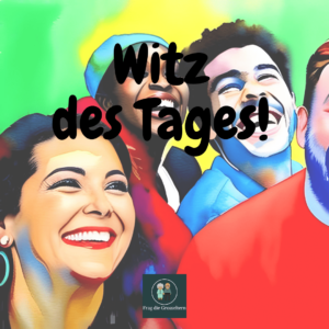 Lachende Menschen zum Thema "Witz des Tages" erstellt mit Canva KI in Aquarellfarben.