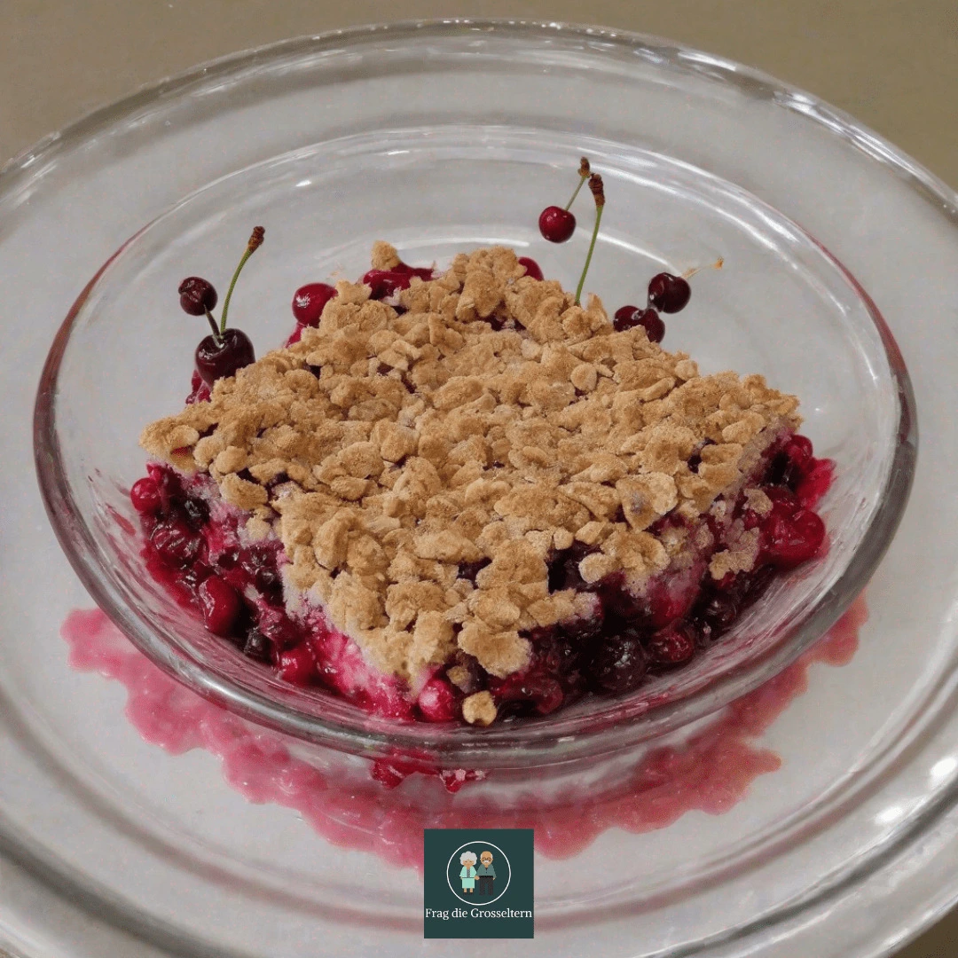 Rezept für Kirsch-Crumble von Frag die Grosseltern